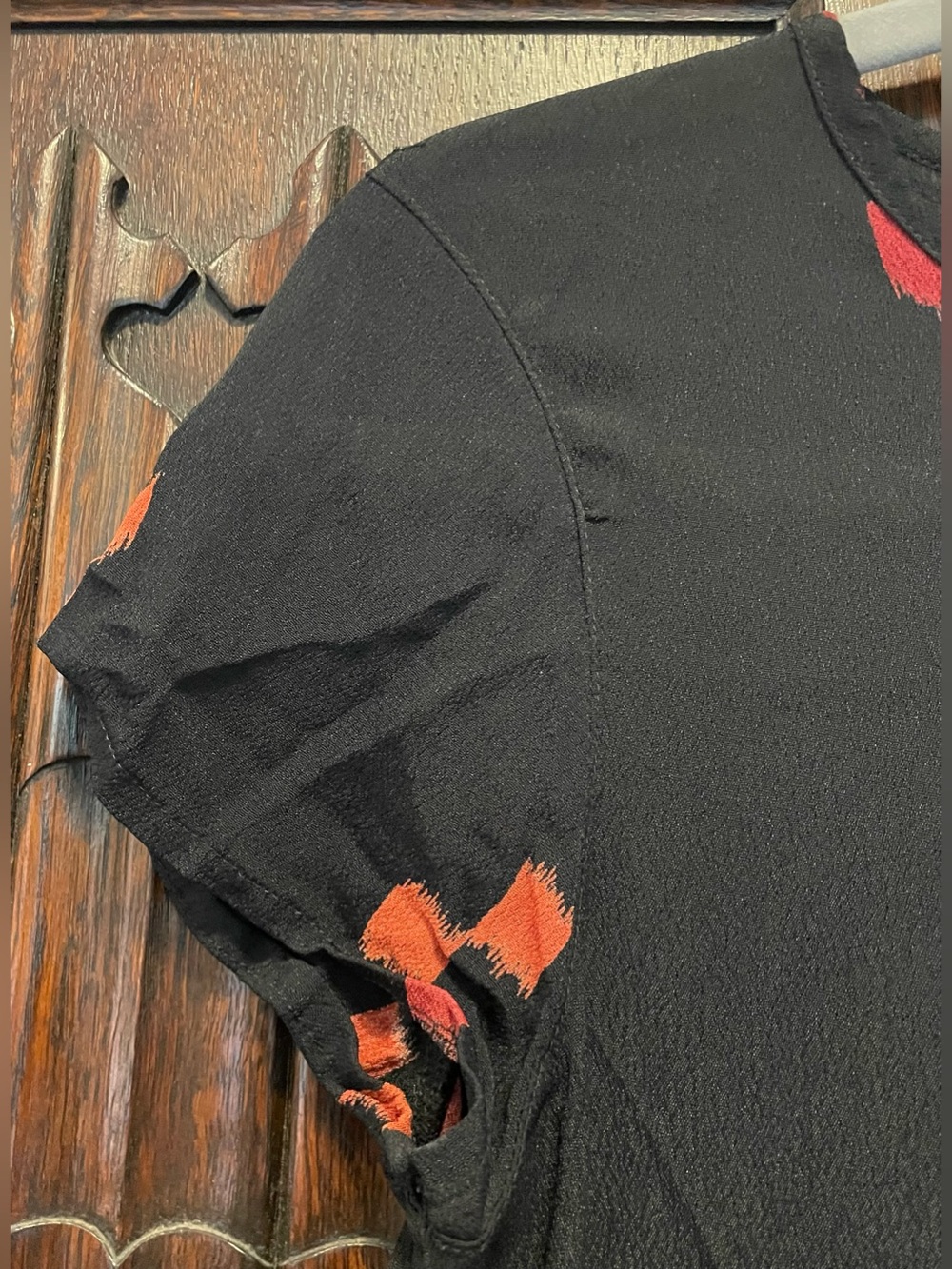 ASOS Women’s Vintage Black Dress with Drop-Waist & Geo Print Size 4 - Picture 3 of 11